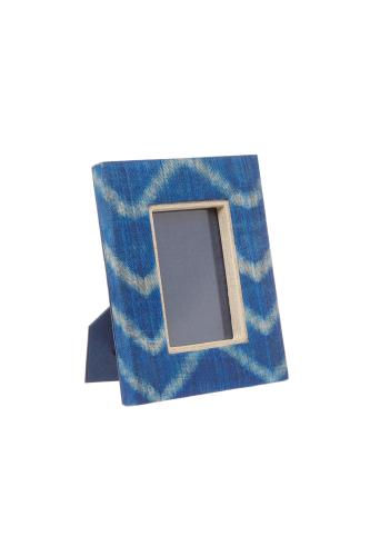 Coincasa κορνίζα από ξύλο με γεωμετρικό σχέδιο στο πλαίσιο 15 x 10 cm - 007157171 Λευκό - Μπλε